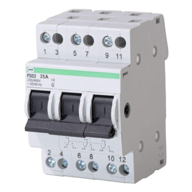 Переключатель нагрузки Promfactor FSD2 3P 25A 1-0-2 (FSD23025)