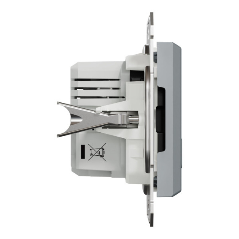USB розетка Schneider Electric Asfora EPH2700362 USB/Type-C 2,4А сталь