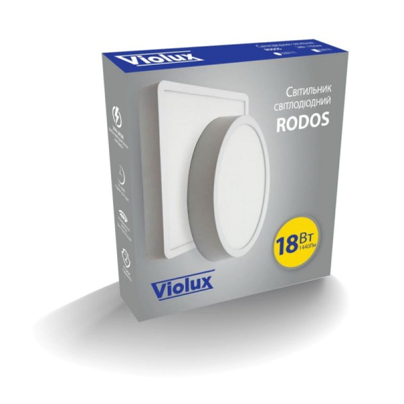 Светильник LED Violux ДББ RODOS квадрат 18W 5000K IP20 ( 330121 )