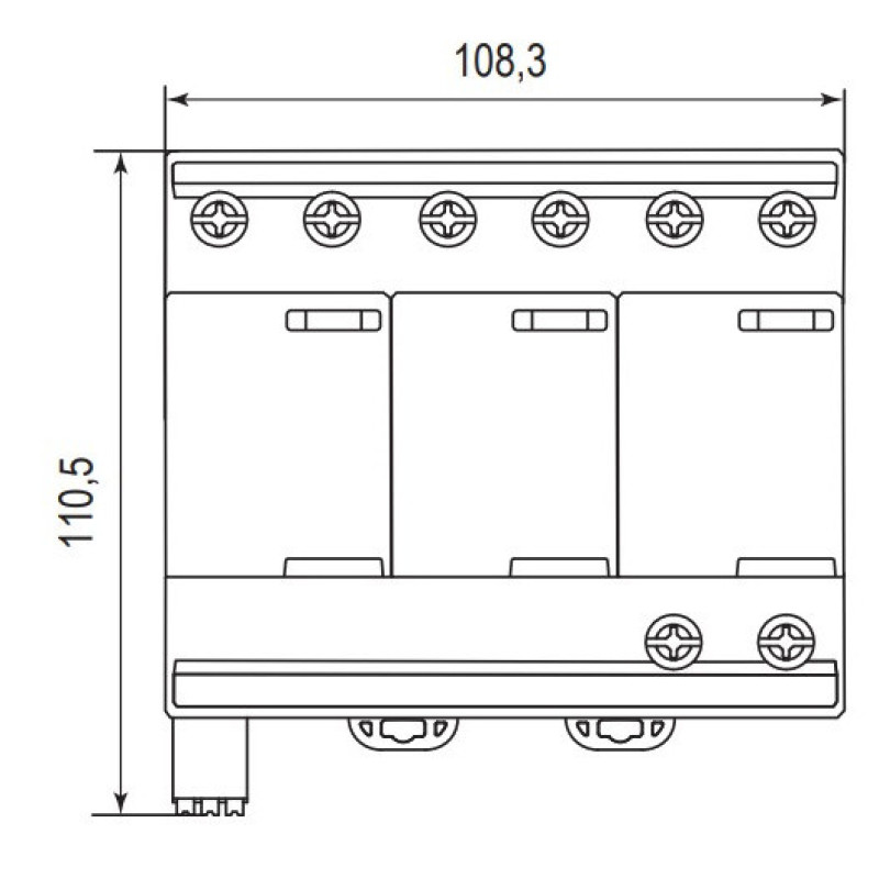 Обмежувач перенапруги ETI 002440560 ETITEC SM T12 300/25 (3+0 6p TNC)