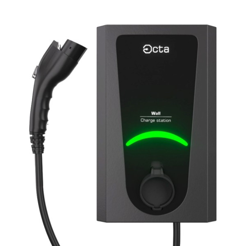 Бытовая зарядная станция для электромобиля Octa Energy W122-C22 Wall на 22кВт (Type 2)