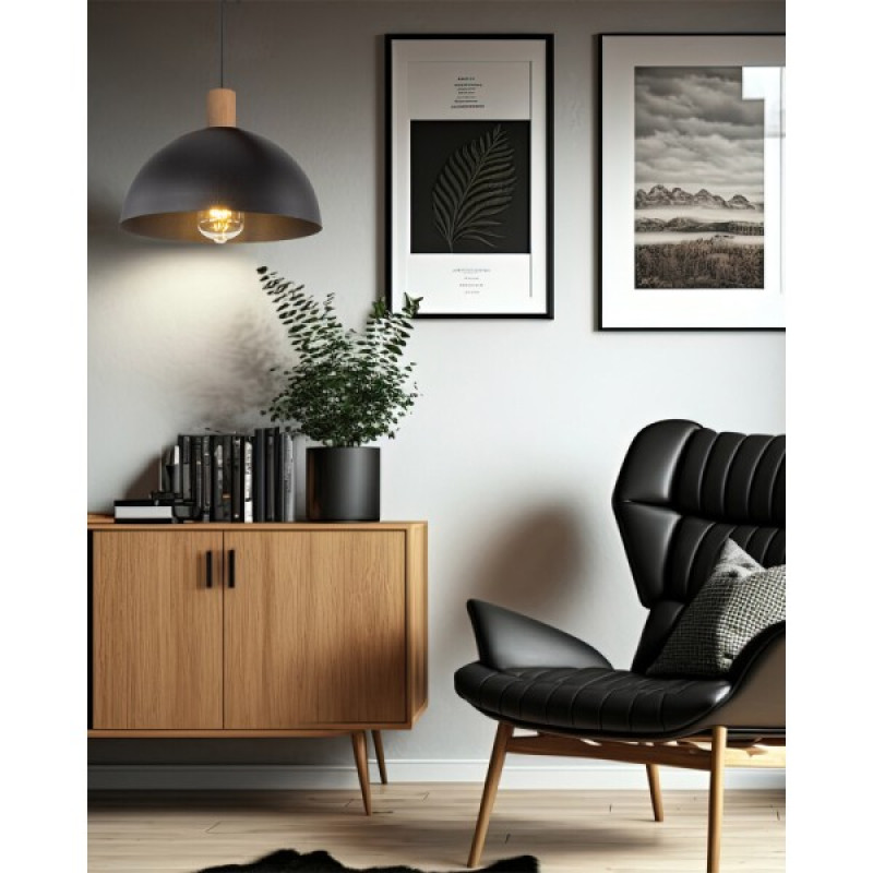 Подвесной светильник, люстра TK Lighting 4852 Oslo E27 1x15W IP20 черный