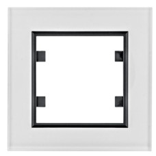 Одноместная рамка Hager WL9010 Lumina-Passion 1Х (белое стекло)