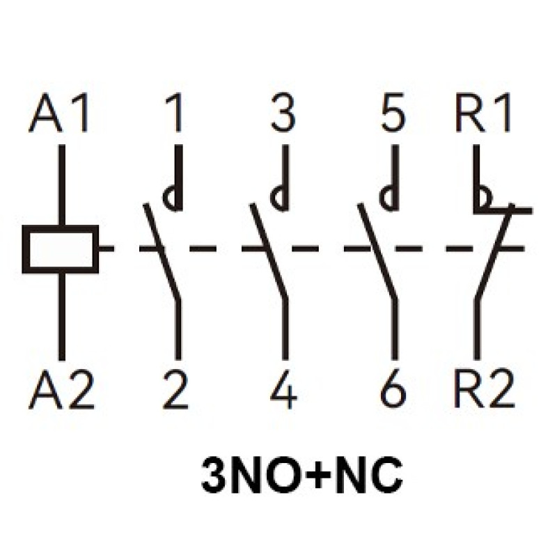 Модульный контактор TOSUNlux LCH8-25 3NO+1NC 4P 25A (6931934234756)