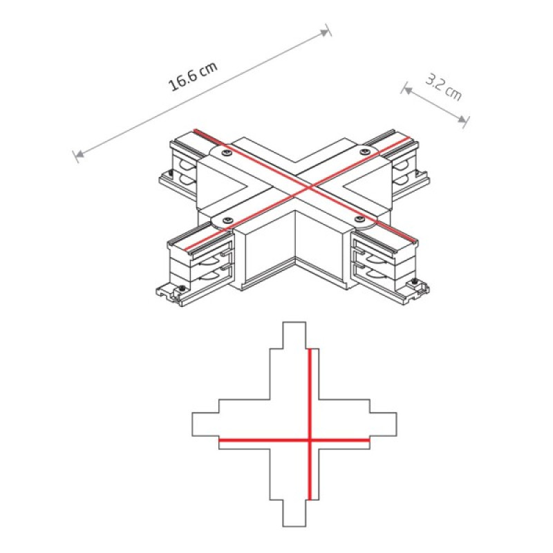 Соединитель Nowodvorski 8701 CTLS Power X Connector IP20 белый