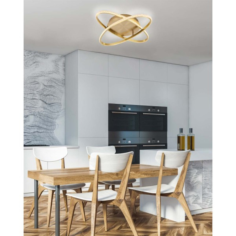 Люстра Goldlux 337856 Diana LED 1x34W 4000K 4500Lm IP20 золота