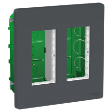 Встраиваемая установочная коробка Schneider Electric NU172454 Unica System+ 2х2 (антрацит)