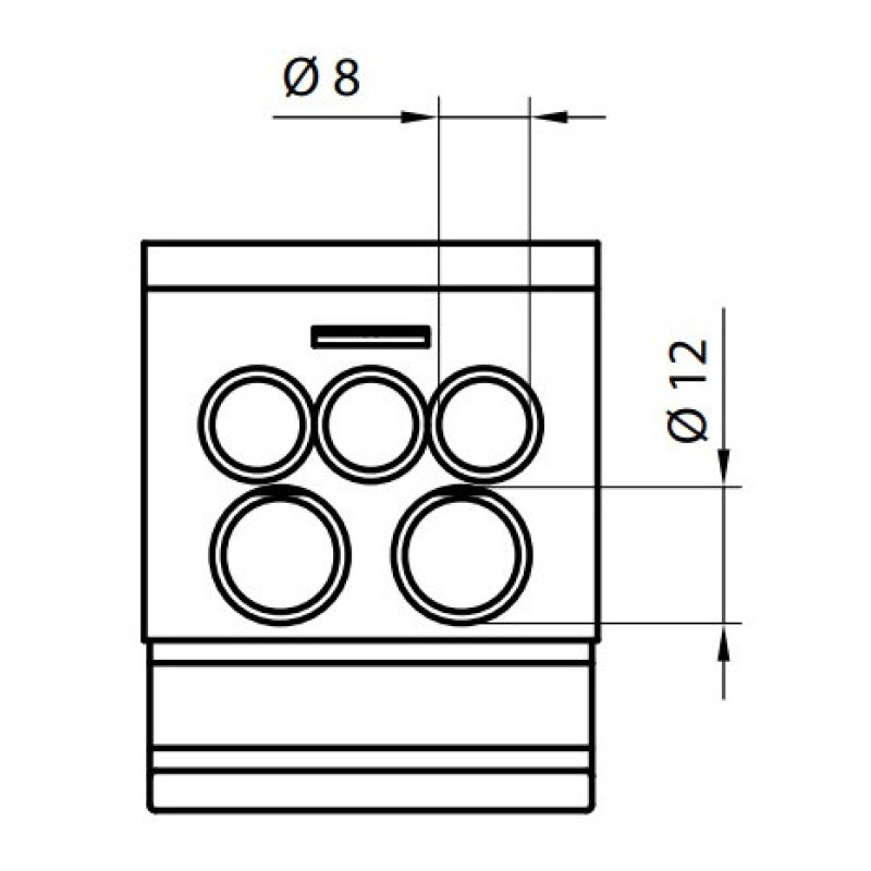 Розподільний блок ETI 001102401 EDBM-2 (160А 1x4-70; 2x4-35; 3x2.5-25)