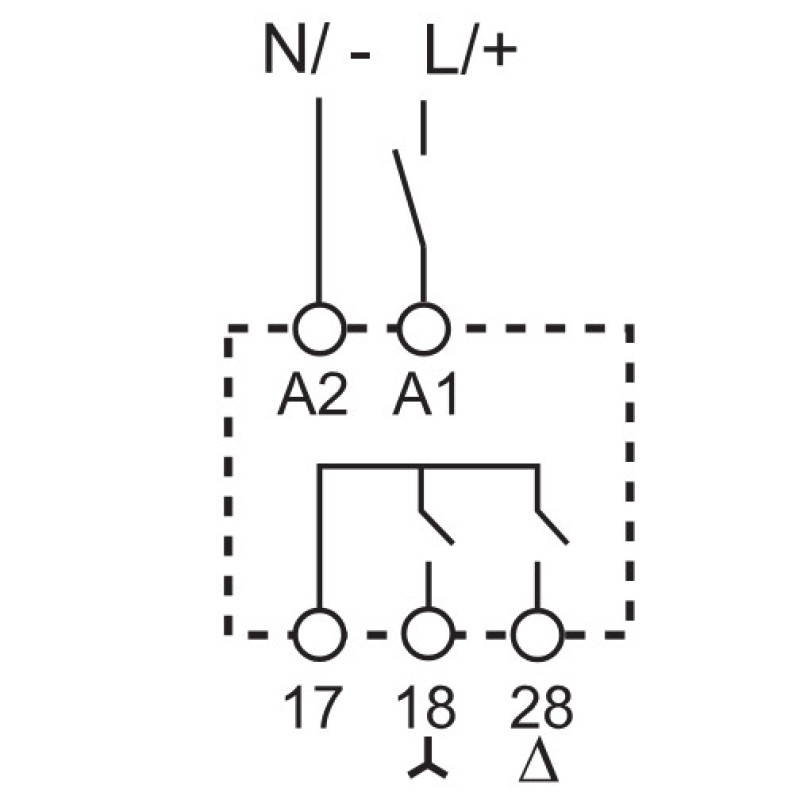 Реле времени Finder 2NO 6A 24-240В AC/DC (808202400000)
