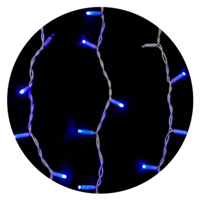 Белая уличная светодиодная гирлянда Delux EN ICICLE 108LED (90012945) 2x1м 27 мигающих диодов IP44 (синий свет)