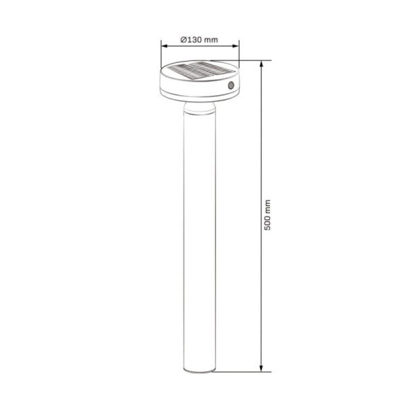 Уличный светильник на солнечной батарее Goldlux 329790 Gwinea LED 1x4,5W 4000K 400Lm IP44 черный