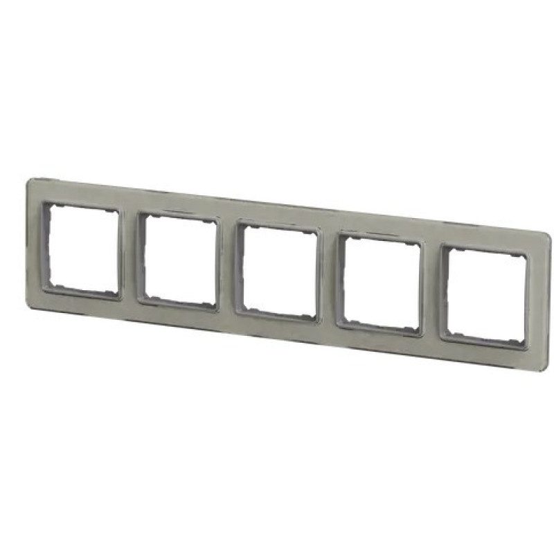 Пятипостовая рамка Schneider Electric Sedna Elements искусственное белое стекло SDD360805