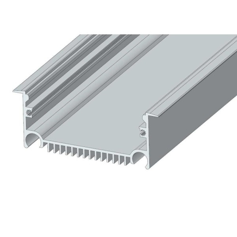LED-профиль алюминиевый, врезной, широкий, 5 метров (ЛСВ70_5)