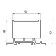 Распределительный блок ETI 001102421 EDBS-50B/PE (150А 16-70мм²)