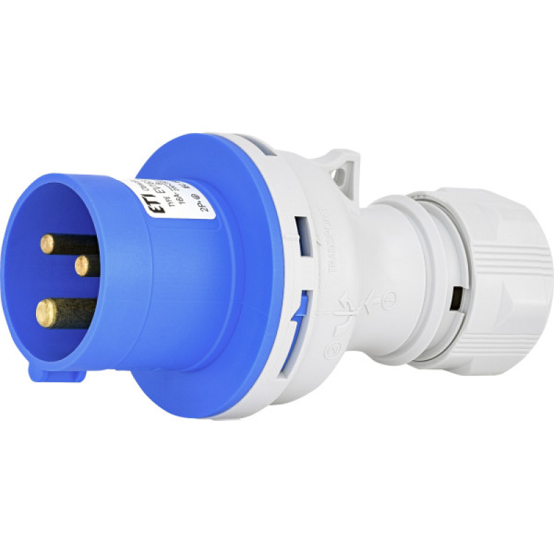 Кабельна силова вилка ETI 004482016 EV-1632 IP44 (16A 230V 2P+PE)