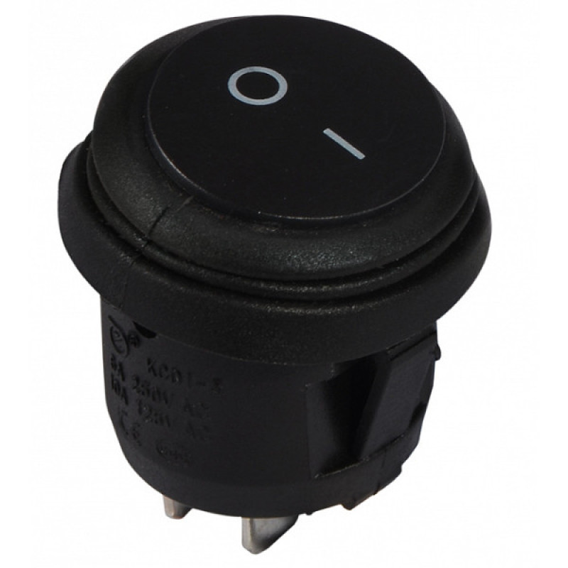 Перемикач Аско-Укрем KCD1-5-101W B/B (0-I) IP65 чорний (A0140040073)