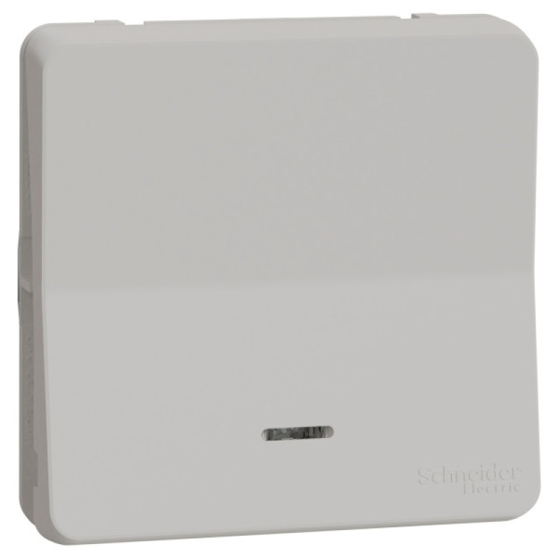 Кнопковий вимикач Schneider Electric MUR39127 з підсвічуванням IP55 (білий)