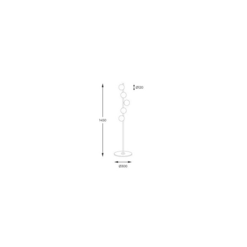 Торшер Zuma Line 5905316607842 Ali G9 5x40W IP20
