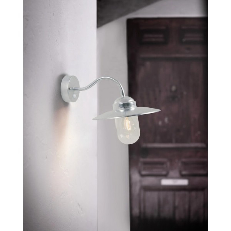 Уличный светильник с датчиком движения Nordlux 22661031 Luxembourg E27 1x60W IP54 серебристый