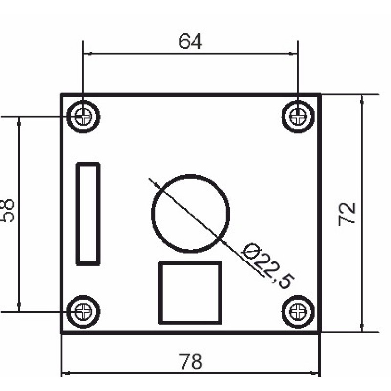 Одноместный пост управления Promfactor FP4-BOX1W02 с металлической кнопкой
