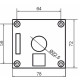Одноместный пост управления Promfactor FP4-BOX1W02 с металлической кнопкой