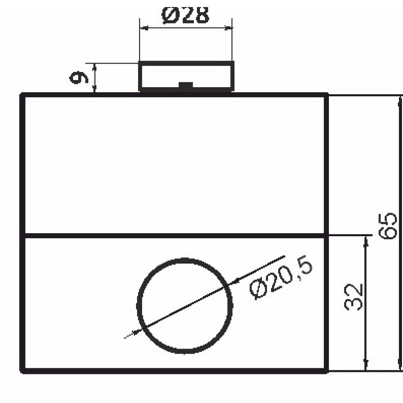 Одноместный пост управления Promfactor FP4-BOX1W02 с металлической кнопкой