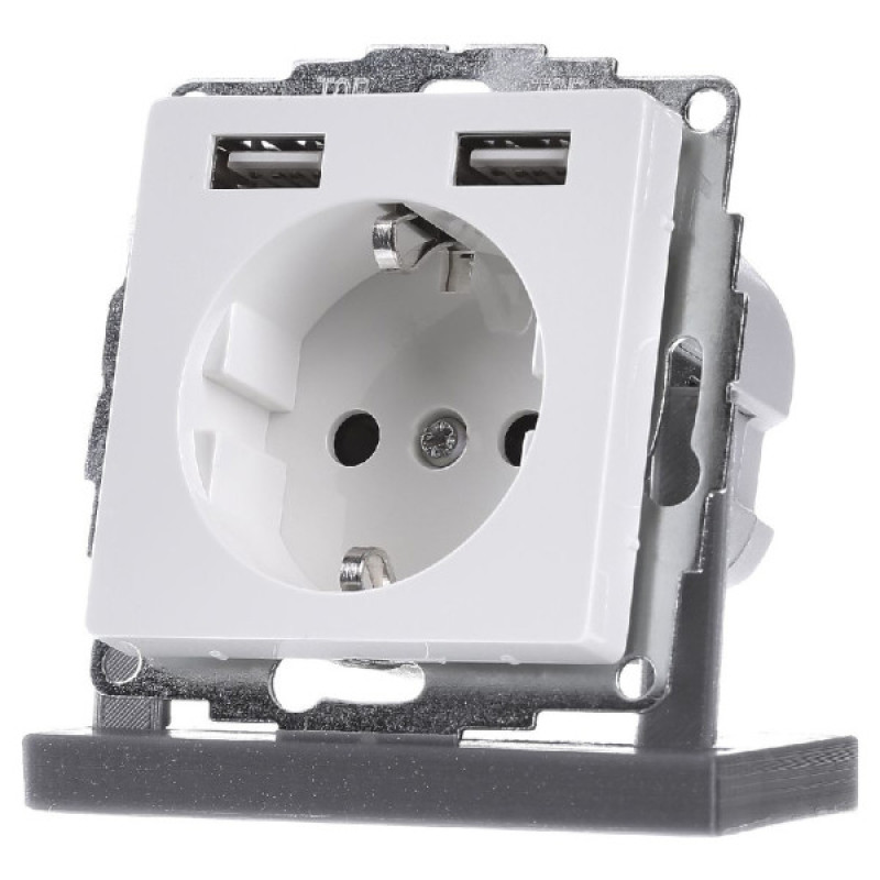 USB розетка Schuko Schneider Electric Merten System M MTN2366-0319 2 USB (полярно белый)