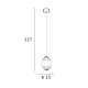 Підвісний світильник, люстра Italux PND-45372-1-WH-CL Rinot LED 1x8W 3000K 500Lm IP20 чорний