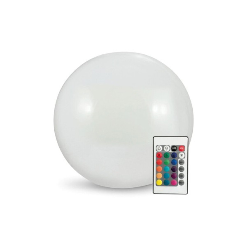 Уличный светильник на солнечной батарее шар Goldlux 311368 Kula Led 3000K + RGB IP65 Белый