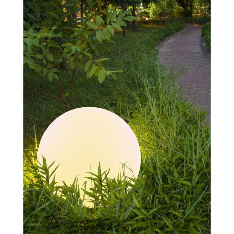 Уличный светильник на солнечной батарее шар Goldlux 311368 Kula Led 3000K + RGB IP65 Белый