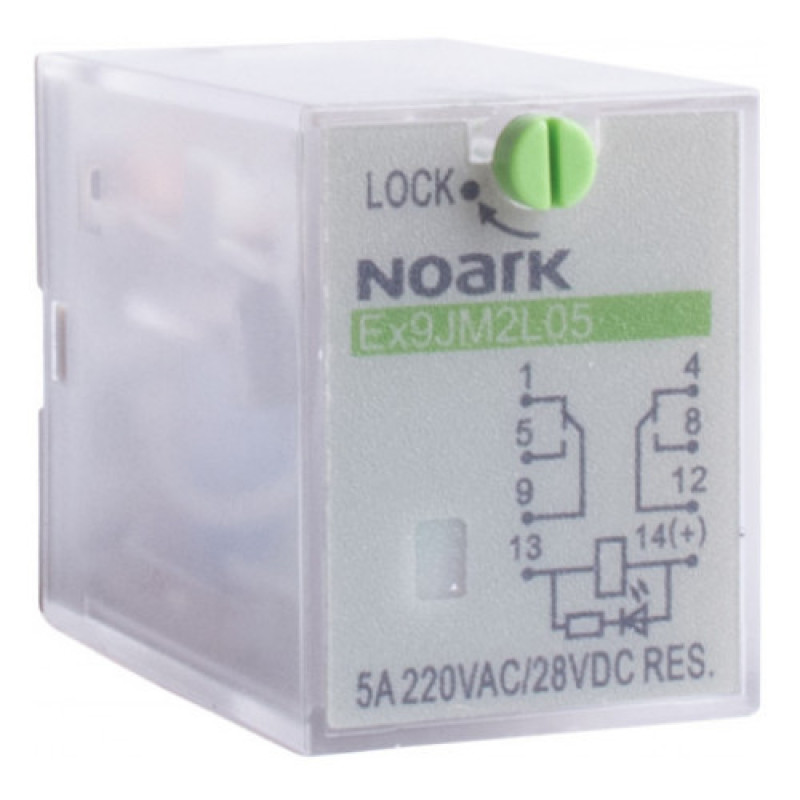Електромеханічне реле NOARK Ex9JM2L05 5А 24В DC 2 контакти (110304)