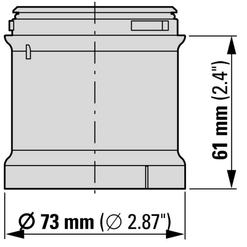 Белый модуль сигнальной колонны Eaton SL7-L24-W 24В Ø70мм