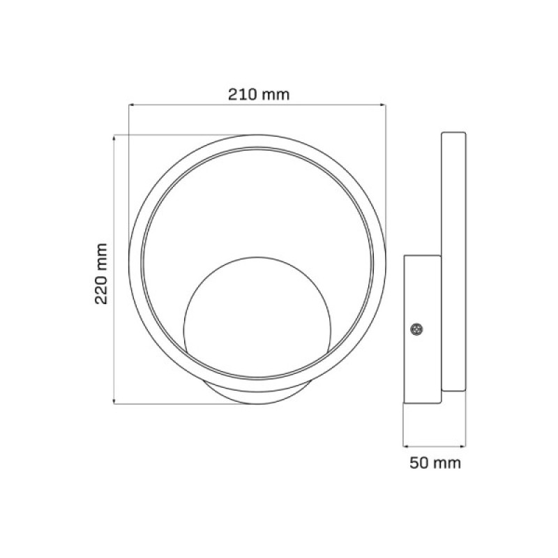 Бра, настенный светильник Goldlux 328489 Roman LED 1x11.5W 4000K 700Lm IP20 Золотой
