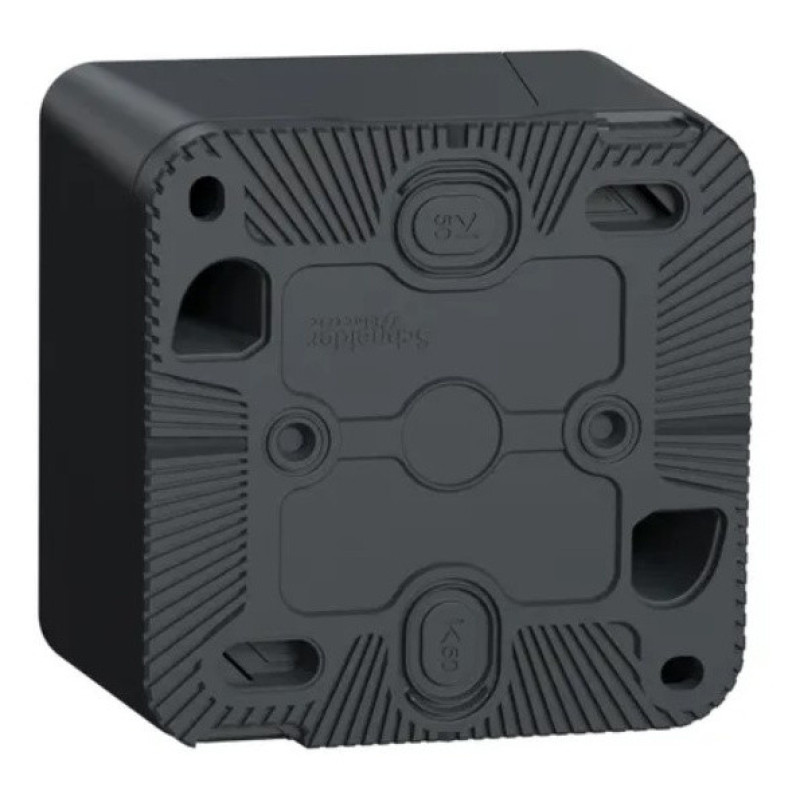Накладний прохідний 2-клавішний перемикач Schneider Electric MUR35022 (сх.6+6) IP55 (чорний)