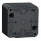 Накладний прохідний 2-клавішний перемикач Schneider Electric MUR35022 (сх.6+6) IP55 (чорний)