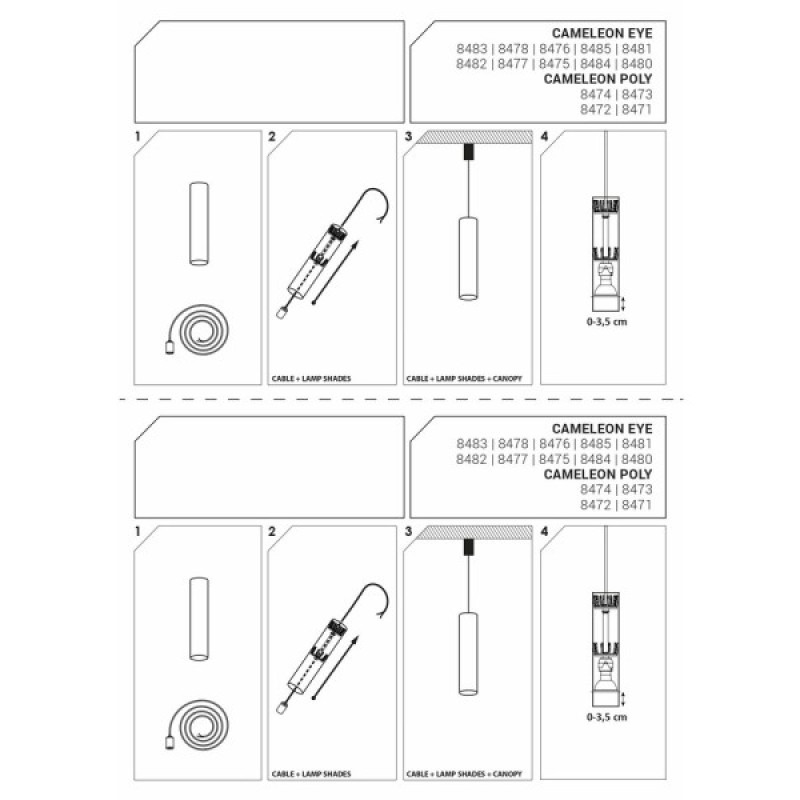 Абажур Nowodvorski 8474 Cameleon Poly M GU10 Wh