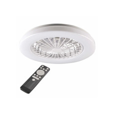 Люстра з вентилятором, стельовий світильник із пультом Goldlux 325792 Libya LED 1x48W 3000K/4000K/6500K 5300Lm IP20 біла
