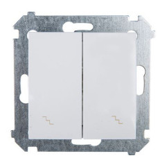 Двойной проходной выключатель Kontakt Simon Simon 54 Premium DW6/2.01/11 (белый)