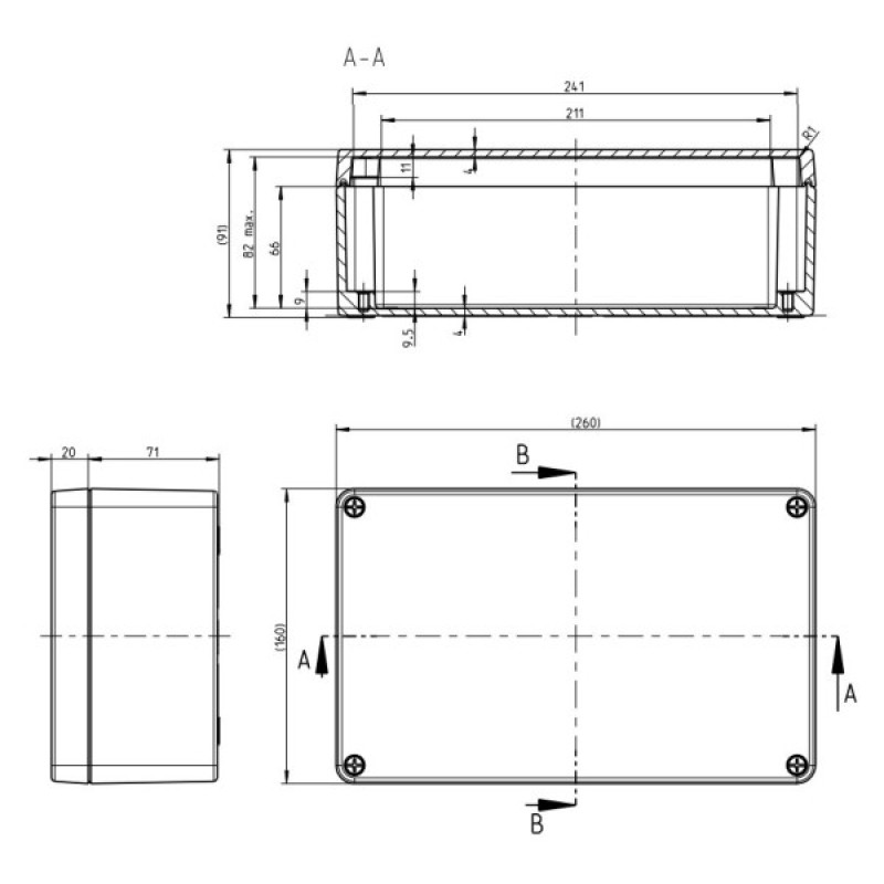 Металлическая монтажная коробка Spelsberg AL 2616-9 (sp15001201) IP66