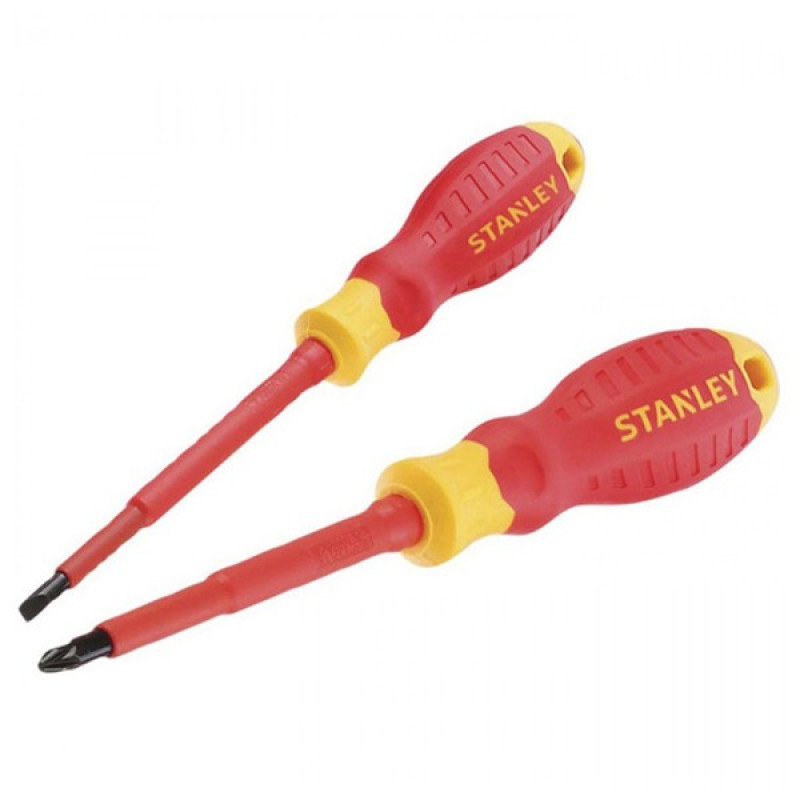 Набор отверток электрика Stanley STHT60030-0 FatMax PZ2 SL4 VDE1000V с изолированным жалом (2шт)