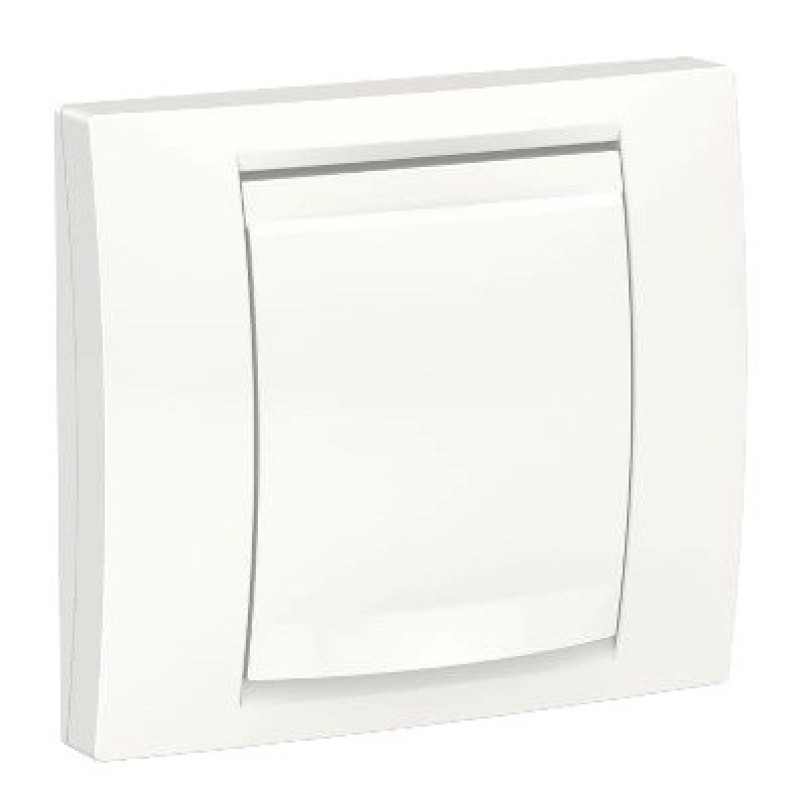 Однопостовая рамка Schneider Electric NU044218 IP44 c крышкой (белая)