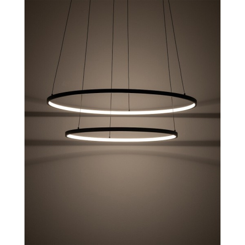 Люстра Nowodvorski Circolo Power 11647 LED 2x67W 3000K 3100Lm IP20 черная