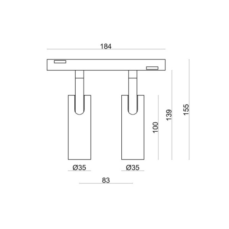 Магнитный светильник Alumled ALMG-M01-2 2x7W 30° 4000К CREE 560LM GD