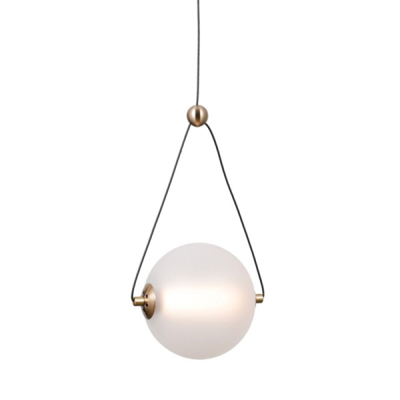 Підвісний світильник, люстра Italux PND-34361-S-HBR-OPAL Rastia LED 1x6W 3000K 650Lm IP20 золотий
