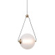 Підвісний світильник, люстра Italux PND-34361-S-HBR-OPAL Rastia LED 1x6W 3000K 650Lm IP20 золотий