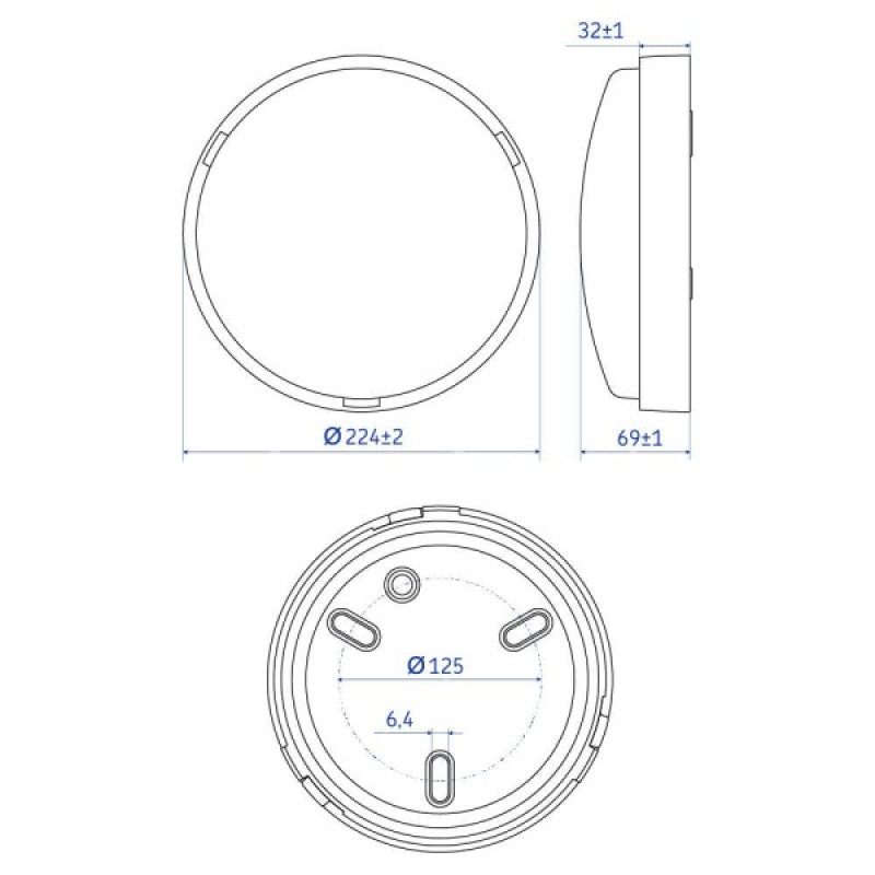Светильник LED PiN ДББ Дельта 22W 5000K IP44 антрацит ( 116220 )