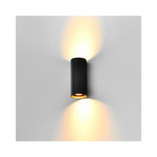 Бра, настенный светильник Azzardo AZ4399 Velia Round GU10 2x50W IP20 черный