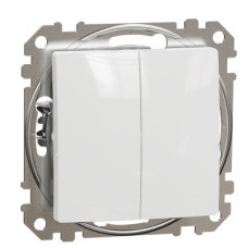 Кнопочный двухклавишный выключатель Schneider Electric Sedna Design & Elements белый SDD111118