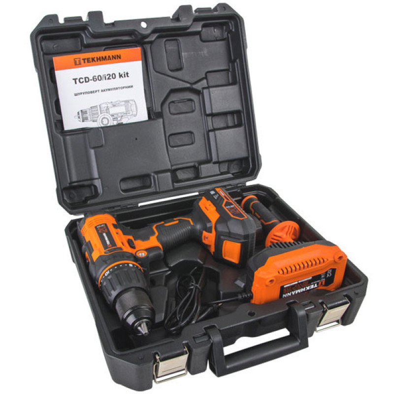 Аккумуляторный шуруповерт Tekhmann (848394) TCD-60/i20 kit