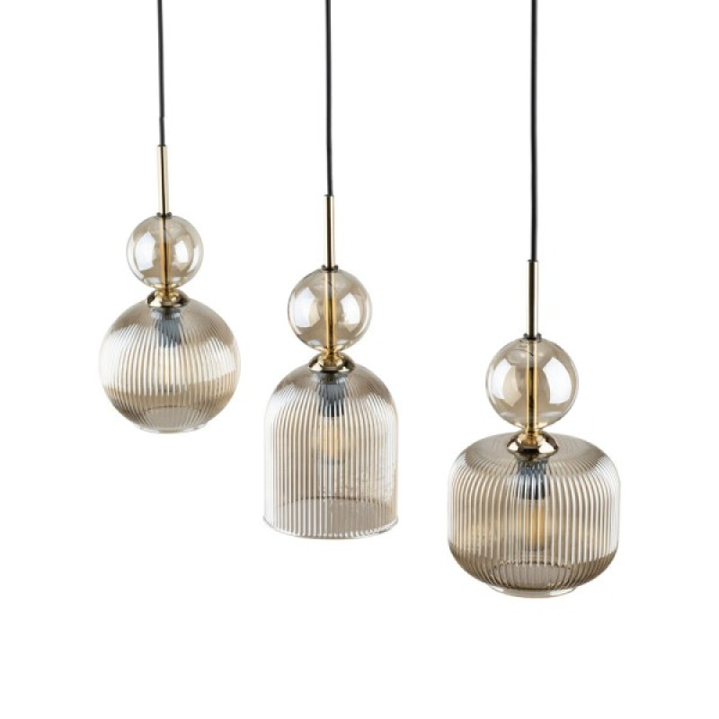 Підвісний світильник, люстра TK Lighting 11042 Sophia E14 3x10W IP20 бурштиновий